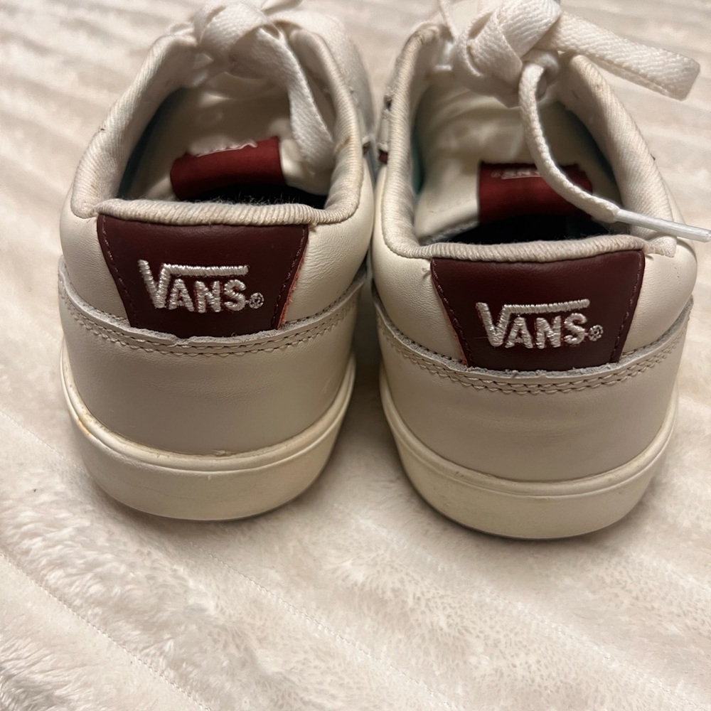 Vans white and Burgundy Sneakers